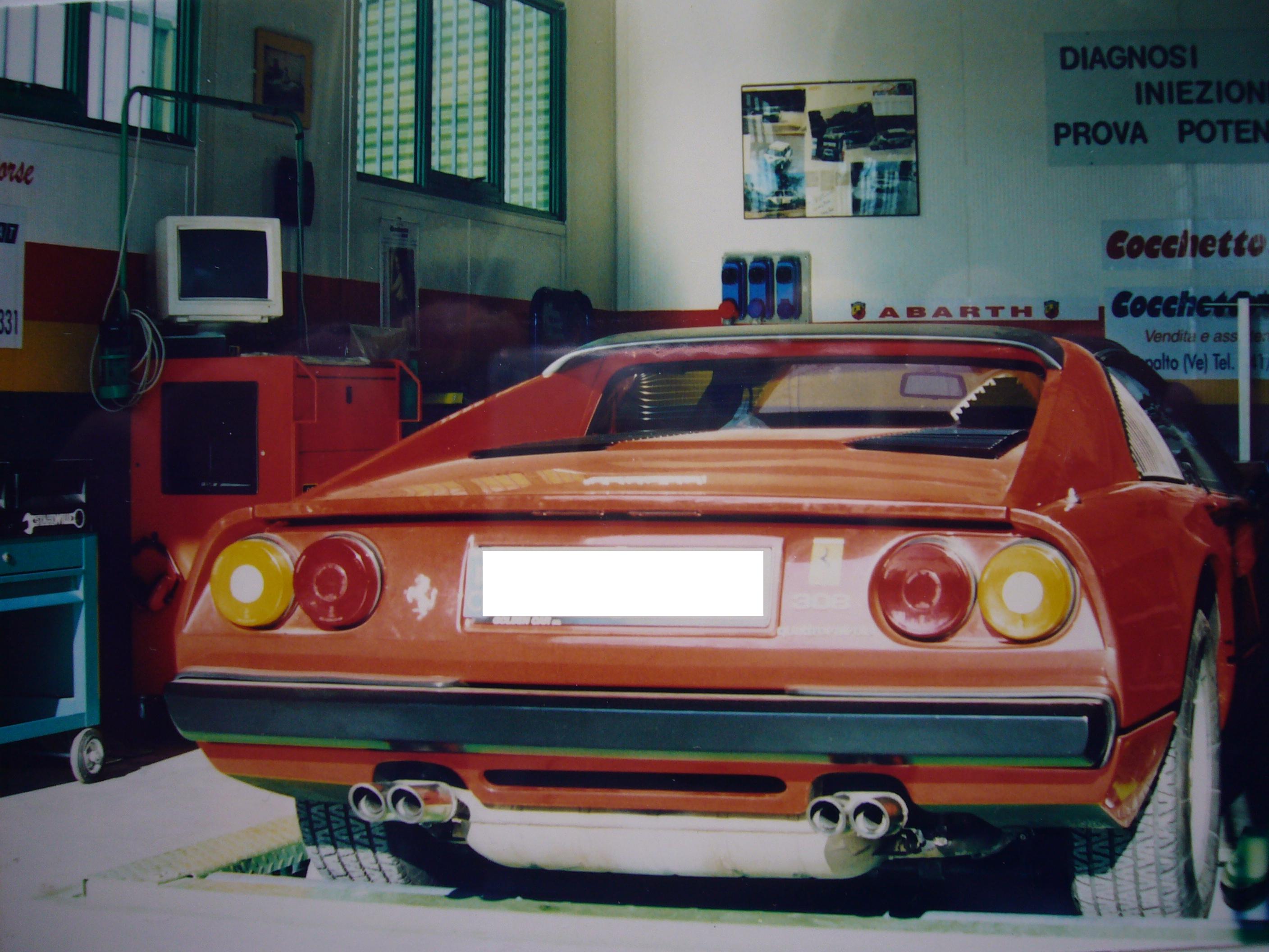 Ferrari 308 v4 al banco prova